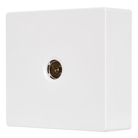 розетка телевизионная 1 пост LEZARD Leto оконечная белый