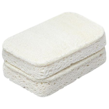набор губок SMART SOLUTIONS Eco Sponge 2шт люфа, регенерированная целлюлоза салфетка vileda sponge cloth 3шт 20х18см губчатая хлопок целлюлоза