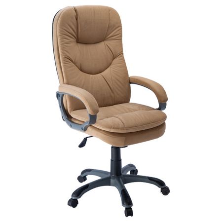 кресло офисное Пилот + 670x850x1150мм ткань песочный/серый