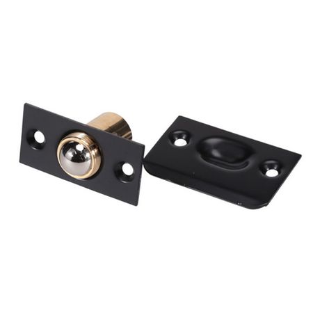 фиксатор дверной с шариком BRANTE 613 сталь черный магнитные защелки для шкафа нержавеющая 1 3 5 шт