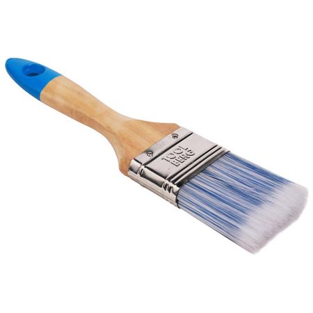 кисть плоская TOOLBERG Лазурит-Эксперт искусственная щетина деревянная рукоятка 50мм, арт.0112413 валик toolberg мольтопрен 50мм отв 6мм арт 0405001