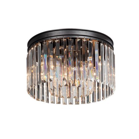 люстра потолочная VITALUCE Голд E14 6х40Вт металл хрусталь черный