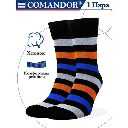 носки COMANDOR Классические Полоски размер 25 мужские цветные классические постеры с ведьмой lanxihaibao