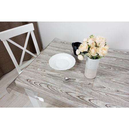 клеенка 0,6мм шир.80 см Черное дерево прозрачная, арт.13763