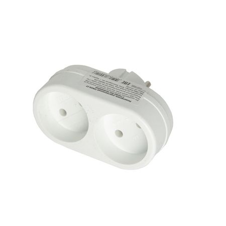 разветвитель 2 гнезда РЕАЛЬНАЯ ЭЛЕКТРИКА б/з 6А 2T белый разветвитель эра 2 гнезда 2 usb 2400ma б з 10а белый