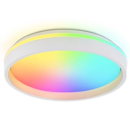 светильник светодиодный AMBRELLA LIGHT Дэнс RGB 3000K-6500K белый/золото светильник светодиодный ambrella air slim 3000k 6500k cct переключатель
