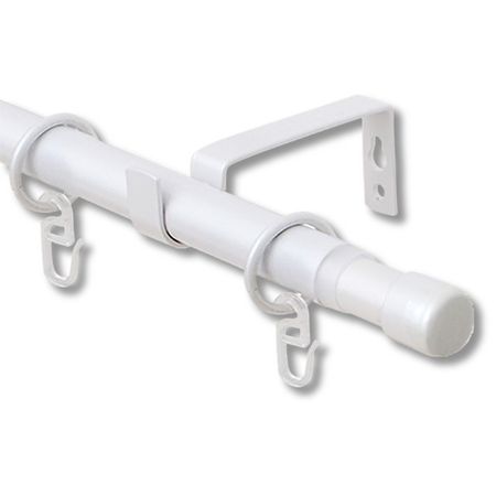 карниз телескоп.1-рядный ARTTEX 160-300см 16/19мм белый наконечник заглушка, арт.56.101.1 карниз телескоп 2 рядный arttex 160 300см 16 19мм белый наконечник шар арт 15 101