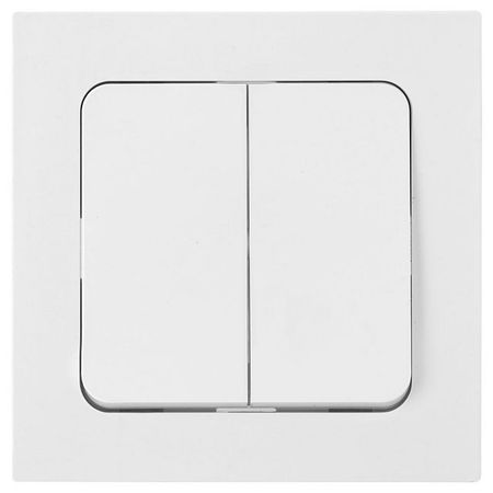 выключатель 2-клавишный BYLECTRICA Аструм белый