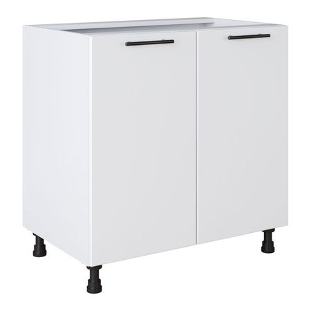кухонный шкаф напольный Белый лед 820х800х504мм 2 двери МДФ/ЛДСП шкаф напольный белый глянец 820х800х504мм 2 двери мдф лдсп