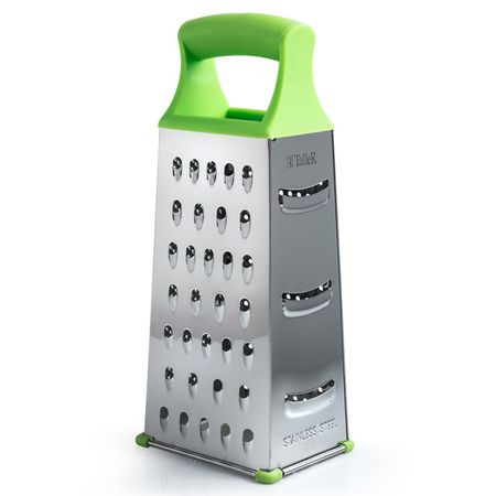 терка TALLER Ринн 22,5см 4-х гранная нерж.сталь, пластик терка mallony 23см 6 ти гранная универсальная без поддона нерж   пластик