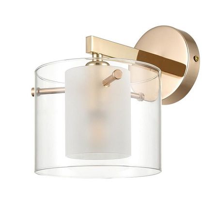 бра LUMION Moderni E14 1х40Вт металл золото прозрачный стекло бра lumion madison 1х40вт e14 металл белый