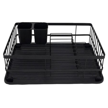 сушилка для посуды TODELIA Compact 40х30х14см с поддоном нерж.сталь, полипропилен сушка для посуды для рейлинга todelia с поддоном 440х270х260мм