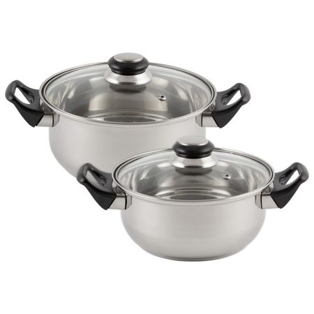 набор посуды MALLONY Baks 4 предм. 2/2,8л нерж.сталь, пластик посуды promo 5 предм 1 25 2 2 1 25л 17 5 21 5 17 5см нерж   индукция