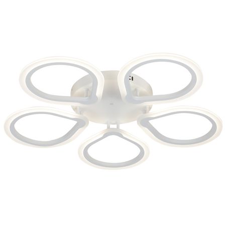 люстра потолочная светодиодная SCHAFFNER Lagrima 100Вт пластик металл белый foxanon светодиодные лампы 10вт 20вт 30вт 50вт 100вт