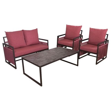 комплект мебели Терамо диван 122х75х83см два кресла 75х63х83см стол 132х75х46см для офисного кресла wanerqu