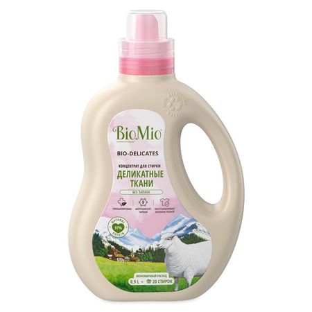 гель для стирки BIOMIO Деликатные ткани 900мл концентрат плиссированные затемняющие жалюзи из ткани