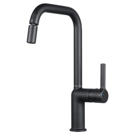 смеситель для кухни OSGARD Havet изменяемый угол латунь черный