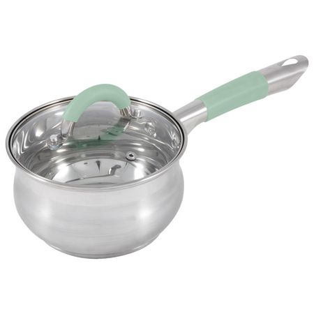 ковш MALLONY Mentolo 1,9л 16см нерж.сталь стекл.крышка индукция ковш walmer stonehenge 1 3л 16см алюминий стекл крышка индукция