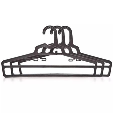 набор вешалок ПОЛИМЕРБЫТ 3шт 44см 48-50р для верхней одежды пластик черный наклейки для верхней вилки для wp motocross graphics mx графические наклейки