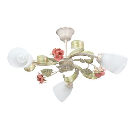 люстра потолочная VITALUCE Лайн E14 3х40Вт металл бежевый