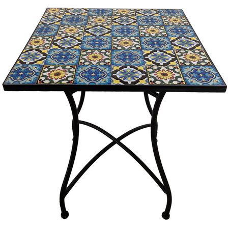 стол садовый Бенуа квадратный 580х580х720мм керамика, железо