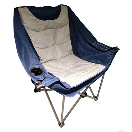 кресло туристическое складное 77х90х100см сталь полиэстер синий, белый эластичный для массажного кресла полиэстер