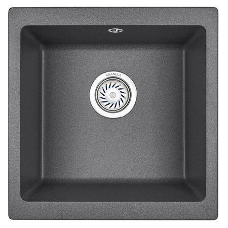 мойка кухонная GRANULA 455х460х190мм графит кварц мойка granula 465х510х200мм пирит кварц
