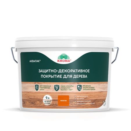 аквалак KRONA махагон 9 л, арт.66361448