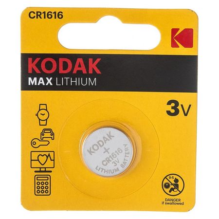 батарейка KODAK CR1616 блистер 1шт батарейка kodak lr06 aa блистер 2шт