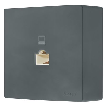 розетка компьютерная 1 пост LEZARD Leto графит розетка компьютерная 1 пост lezard leto графит