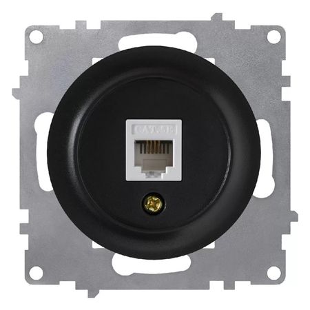 розетка 1 пост компьютерная 1xRJ45 кат.5e ONEKEYELECTRO Florence чёрный