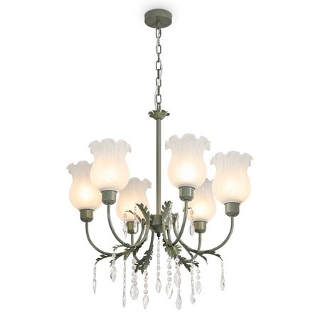 люстра подвесная FREYA Aileen E27 6х60Вт зеленый индикаторные лампы dianqi 20 шт 16 мм красный зеленый желтый 12в 24в 36в 220в