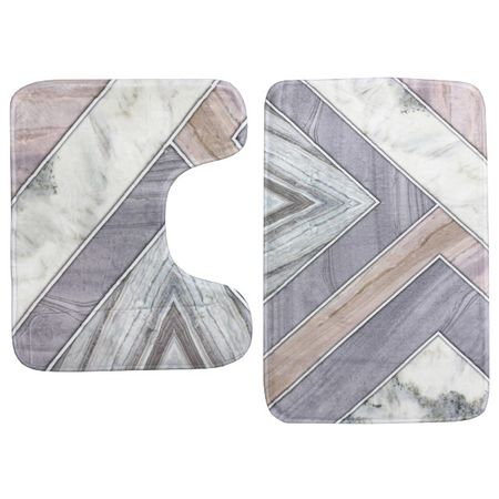 набор ковриков DASCH Fresh Printed Мрамор для ванной 40х60см и для туалета 40х50см серый прямоугольная табличка для туалета нет курения акрил