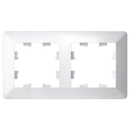 рамка 2 поста SYSTEME ELECTRIC Atlas Design AIR белый розетка 1 пост atlas design с з со шторками белый