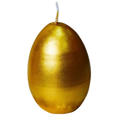 свеча Яйцо 3,5х7см 5ч/г без аромата золотой