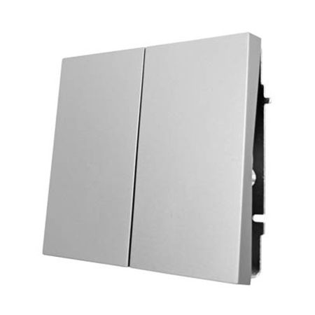 выключатель 2-клавишный LEZARD Zima серый матовый переключатель 2 клавишный lezard zima проходной серый матовый