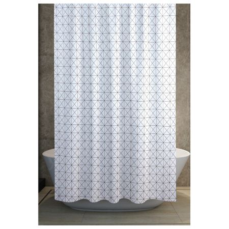 занавеска для ванной Даймонд 180х200 полиэстер белая тияна шифоновая занавеска белая