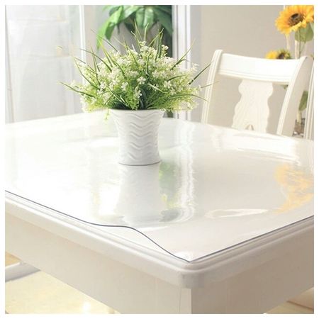 скатерть ПВХ Гибкое стекло 1мм 100х120см прозрачная, арт. TB100-120 клеенка 0 8мм шир 100см прозрачная tb transparent