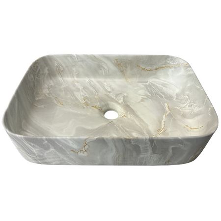 раковина накладная VITARTA 51х12х35,5см прямоугольная бежевая