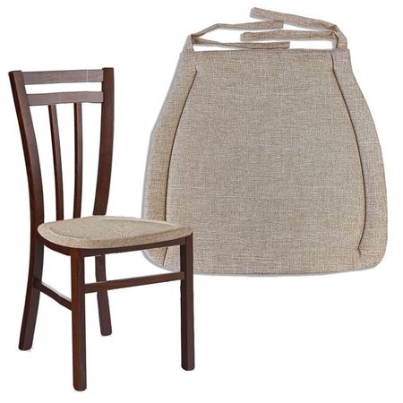 сиденье для стула Искусственный лен 44х39см бежевое, арт.СФИЛ-беж