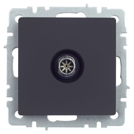 розетка TV оконечная IEK BRITE графит вывод кабеля iek brite графит