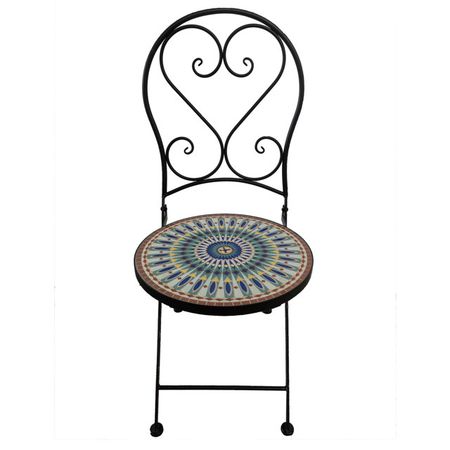 стул садовый складной Вивьен 380х380х920мм  керамика, железо