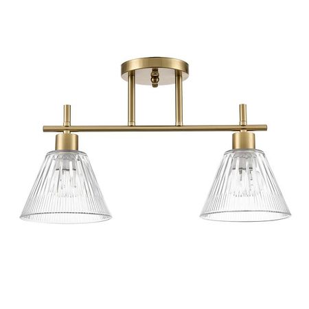 люстра потолочная LUMION Comfi E14 2х40Вт металл стекло латунь прозрачный бра lumion madison 1х40вт e14 металл белый