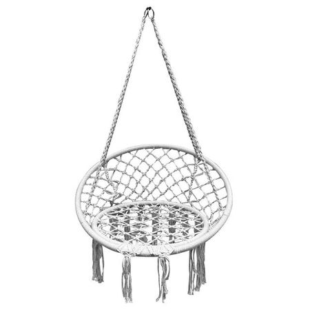 гамак-кресло подвесное WHITE 0,8х0,6х1,2м белый сталь, хлопок, полиэстер (до 120кг) рождественские наволочки полиэстер хлопок