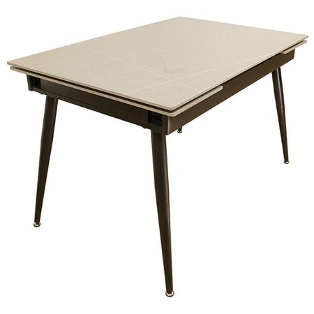 стол раздвижной АЛЬБАНО 1200(1800)х800х760мм керамика серый матовый