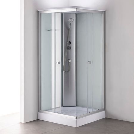 кабина душевая OFELIS 90x90x215см низкий поддон кабина душевая omega 90x90x215см г м низкий поддон 1 4 круга