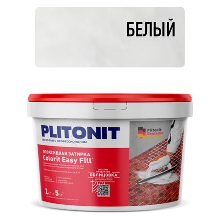 затирка для швов PLITONIT Colorit EasyFill 1-10мм 1кг белая затирка для швов plitonit colorit easyfill 1 10мм 1кг бежевая