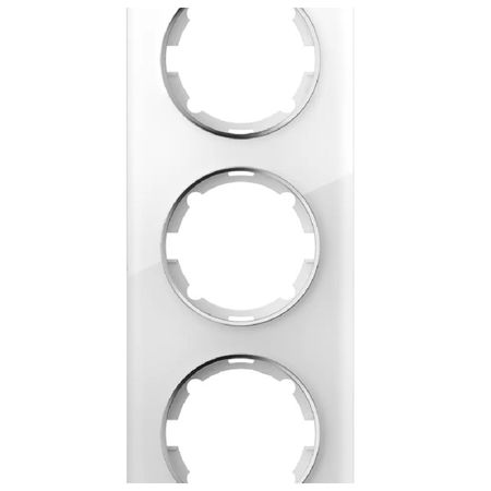 рамка 3 поста ONEKEYELECTRO Garda вертикальная стеклянная белый