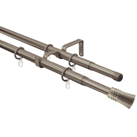 карниз телескоп. 2-рядный ARTTEX 160-300 16/19мм золото антик наконечник трапеция, арт.246.650 наконечник arttex 20мм трапеция золото антик арт 20 246 650