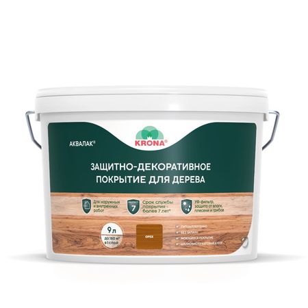 аквалак KRONA орех 9 л, арт.66365446